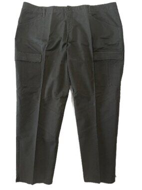 Jones New York Signature Cargo Pants Womens 20W dark Green Zip Leg Casual 44x30